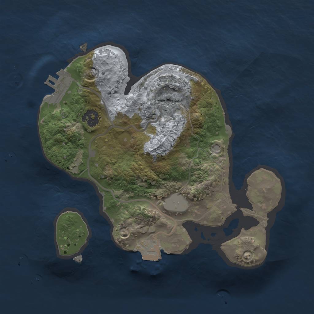 Rust Map: Procedural Map, Size: 1900, Seed: 945574019, 4 Monuments