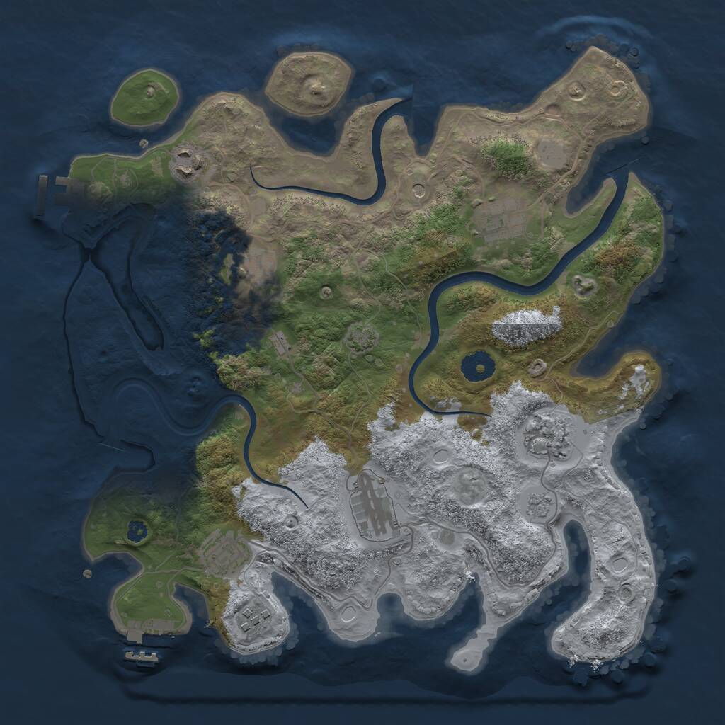 Rust Map: Procedural Map, Size: 3400, Seed: 4565168, 13 Monuments