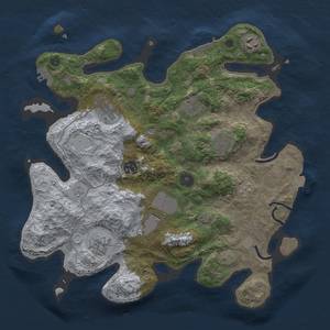 Thumbnail Rust Map: Procedural Map, Size: 3500, Seed: 56745785, 16 Monuments