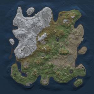 Thumbnail Rust Map: Procedural Map, Size: 3577, Seed: 2030192788, 17 Monuments