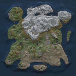 Thumbnail Rust Map: Procedural Map, Size: 3500, Seed: 646077440, 16 Monuments