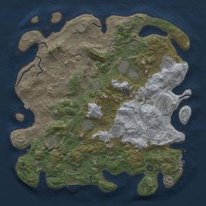 Thumbnail Rust Map: Procedural Map, Size: 4500, Seed: 1365361796, 19 Monuments