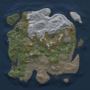 Thumbnail Rust Map: Procedural Map, Size: 3500, Seed: 263441834, 16 Monuments