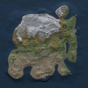 Thumbnail Rust Map: Procedural Map, Size: 3000, Seed: 1639554861, 14 Monuments