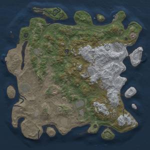 Thumbnail Rust Map: Procedural Map, Size: 4500, Seed: 77715210, 19 Monuments