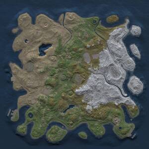 Thumbnail Rust Map: Procedural Map, Size: 4250, Seed: 6969526, 15 Monuments