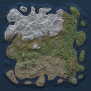 Thumbnail Rust Map: Procedural Map, Size: 4500, Seed: 1490184761, 19 Monuments