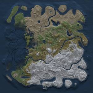 Thumbnail Rust Map: Procedural Map, Size: 4500, Seed: 1684777753, 17 Monuments