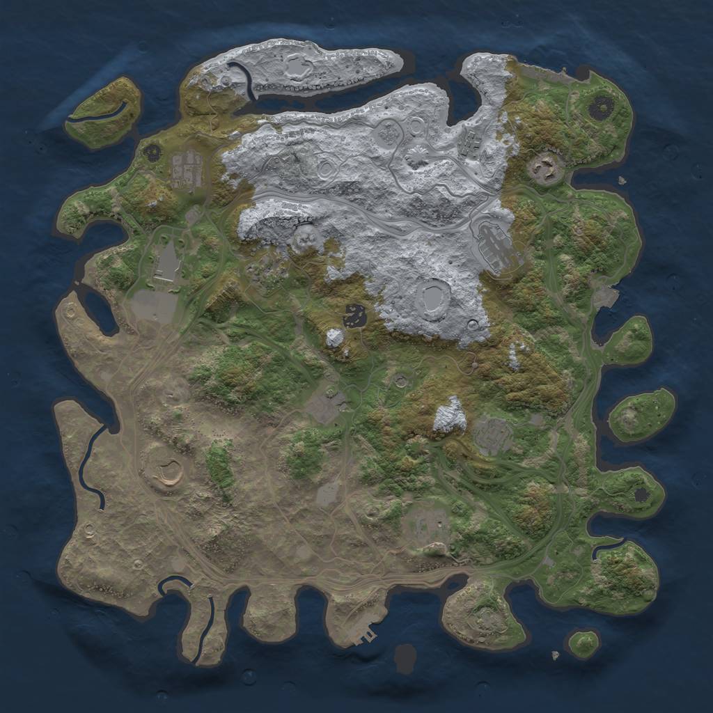 Rust Map: Procedural Map, Size: 4250, Seed: 2067613, 19 Monuments