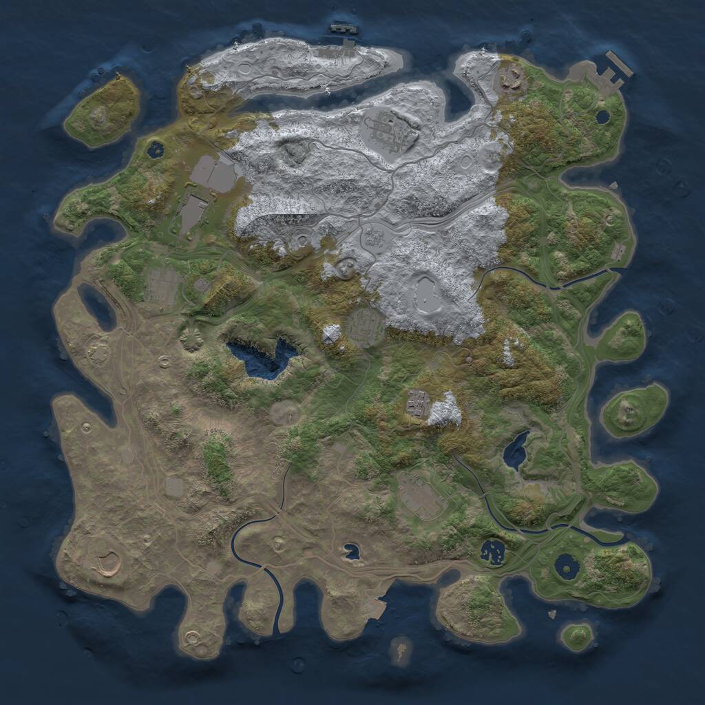 Rust Map: Procedural Map, Size: 4250, Seed: 2067613, 15 Monuments