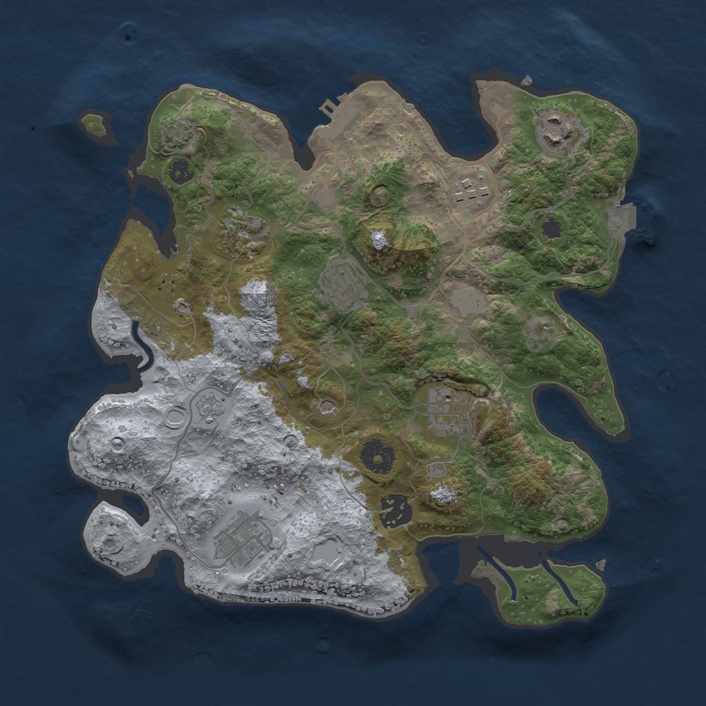 Rust Map: Procedural Map, Size: 3100, Seed: 8899, 14 Monuments