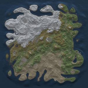 Thumbnail Rust Map: Procedural Map, Size: 4500, Seed: 310727512, 19 Monuments