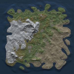 Thumbnail Rust Map: Procedural Map, Size: 5000, Seed: 1233389, 19 Monuments