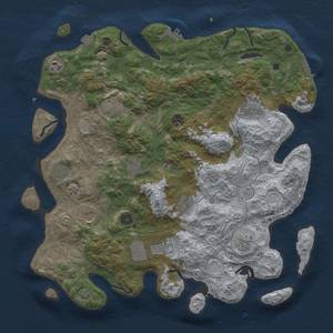 Thumbnail Rust Map: Procedural Map, Size: 4250, Seed: 438216935, 19 Monuments