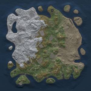 Thumbnail Rust Map: Procedural Map, Size: 4250, Seed: 1145144029, 18 Monuments