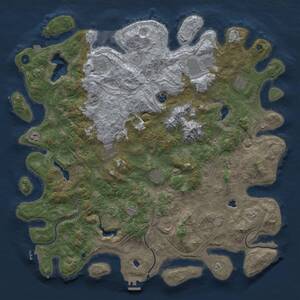 Thumbnail Rust Map: Procedural Map, Size: 5000, Seed: 39551359, 16 Monuments