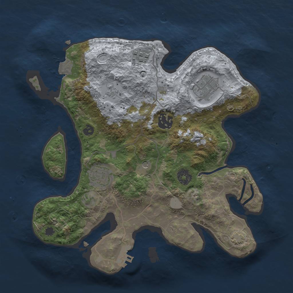 Rust Map: Procedural Map, Size: 2800, Seed: 18109703, 11 Monuments