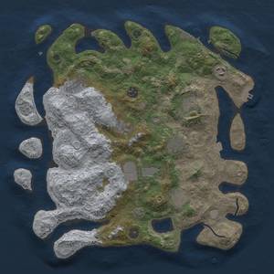 Thumbnail Rust Map: Procedural Map, Size: 3750, Seed: 22670, 17 Monuments