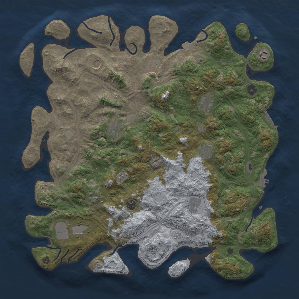 Rust Map: Procedural Map, Size: 4501, Seed: 1901, 19 Monuments