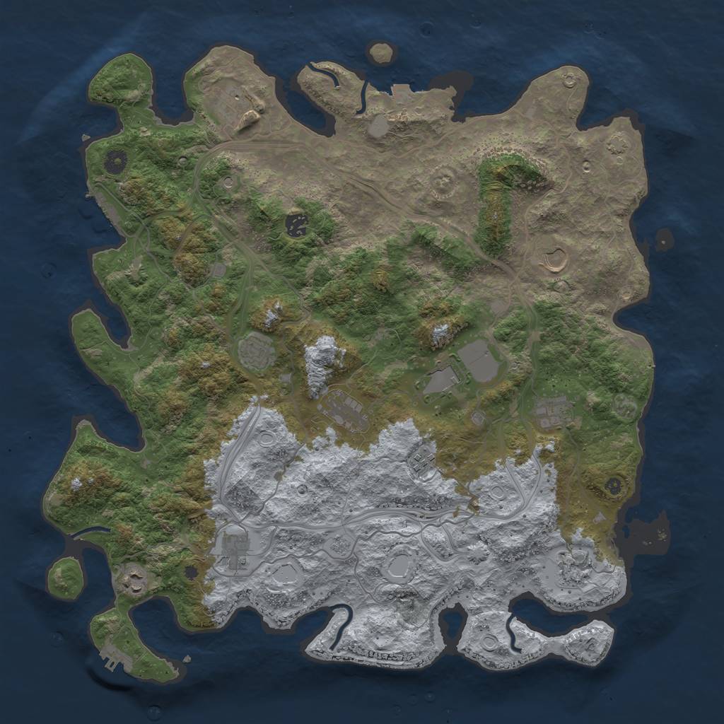 Rust Map: Procedural Map, Size: 4500, Seed: 20240508, 19 Monuments