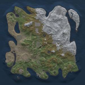 Thumbnail Rust Map: Procedural Map, Size: 3850, Seed: 209283502, 18 Monuments