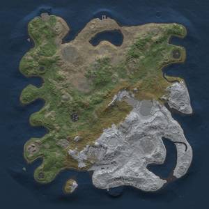 Thumbnail Rust Map: Procedural Map, Size: 3500, Seed: 365950508, 17 Monuments