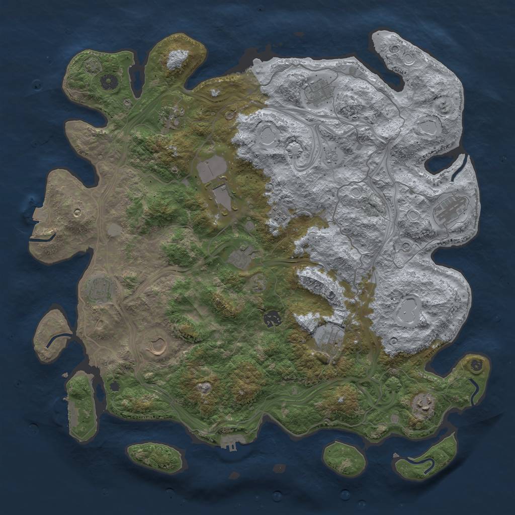 Rust Map: Procedural Map, Size: 4500, Seed: 2024050220, 19 Monuments