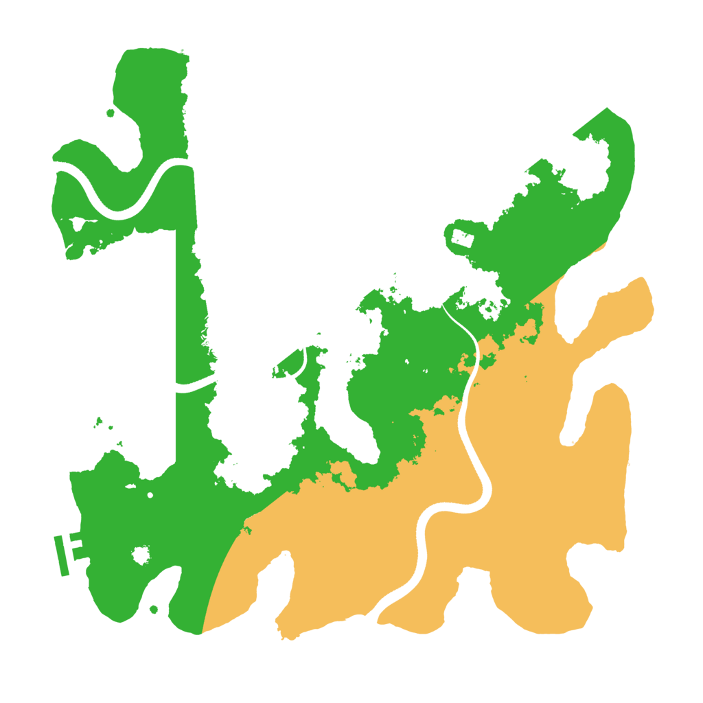 Biome Rust Map: Procedural Map, Size: 3500, Seed: 540431259
