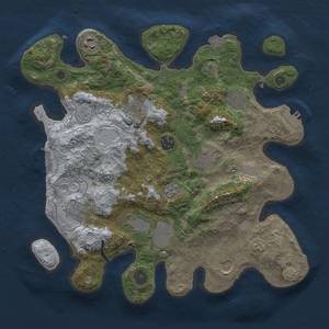 Thumbnail Rust Map: Procedural Map, Size: 3500, Seed: 7993, 16 Monuments