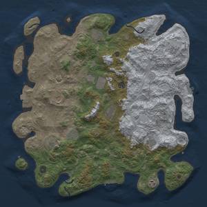 Thumbnail Rust Map: Procedural Map, Size: 4500, Seed: 3052024, 19 Monuments