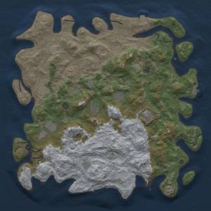 Thumbnail Rust Map: Procedural Map, Size: 4800, Seed: 368200070, 19 Monuments