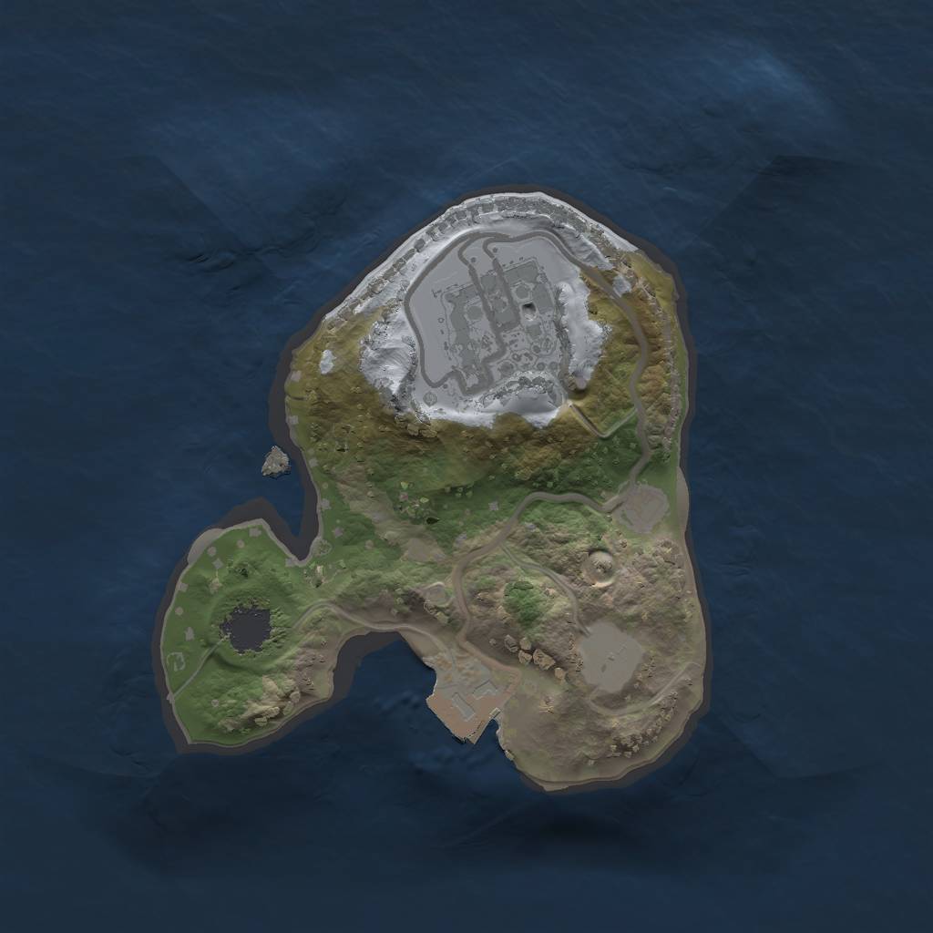 Rust Map: Procedural Map, Size: 1666, Seed: 1, 4 Monuments