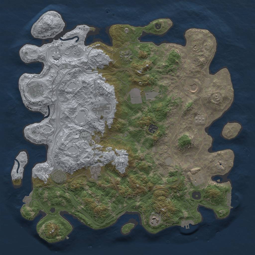 Rust Map: Procedural Map, Size: 4250, Seed: 986683599, 19 Monuments