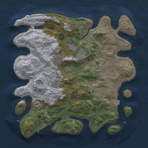Thumbnail Rust Map: Procedural Map, Size: 3500, Seed: 1400332129, 14 Monuments