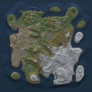 Thumbnail Rust Map: Procedural Map, Size: 3500, Seed: 981120109, 15 Monuments