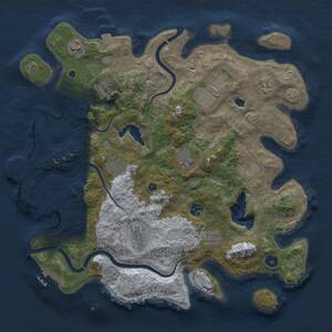 Thumbnail Rust Map: Procedural Map, Size: 4000, Seed: 1970021432, 15 Monuments