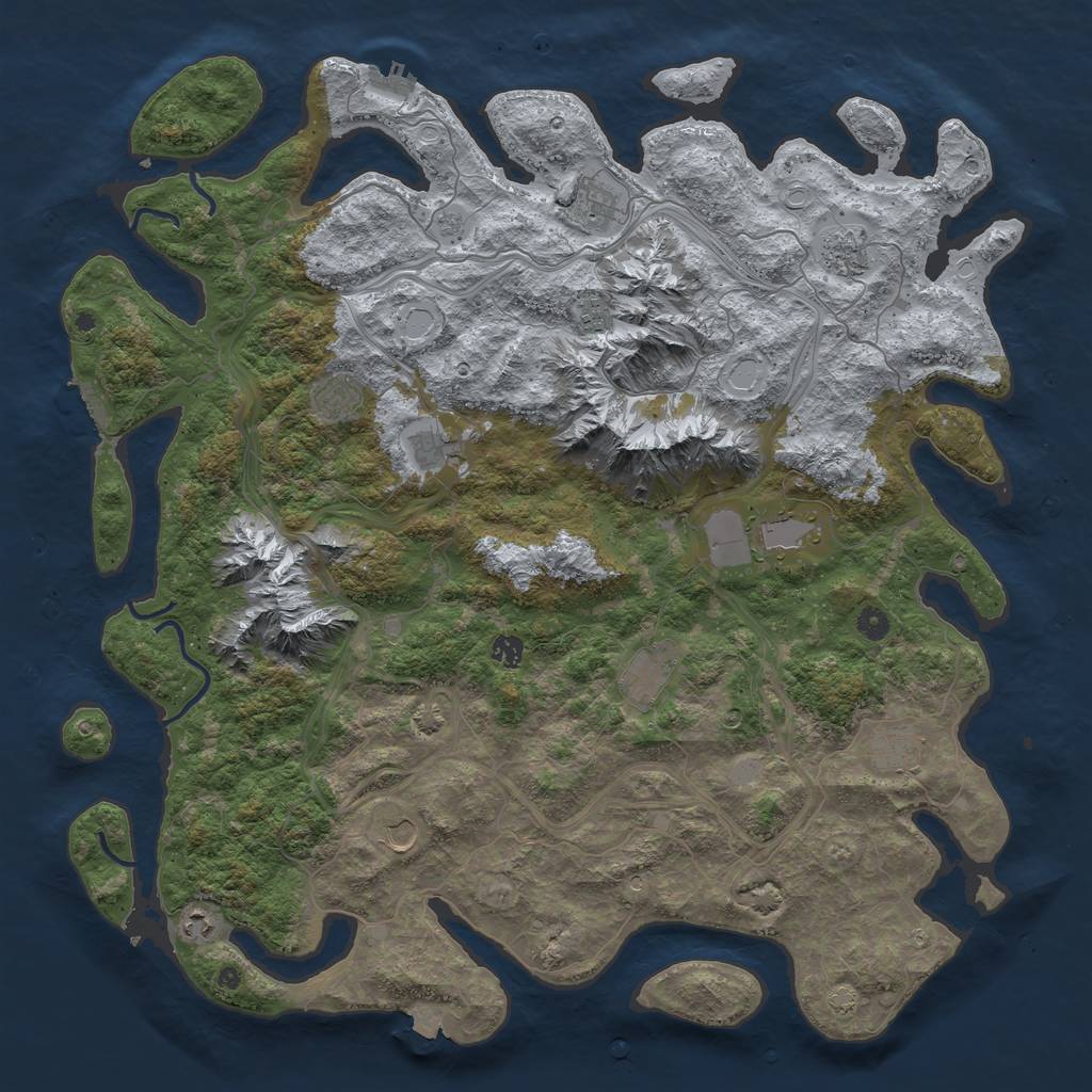 Rust Map: Procedural Map, Size: 5000, Seed: 8357574, 19 Monuments