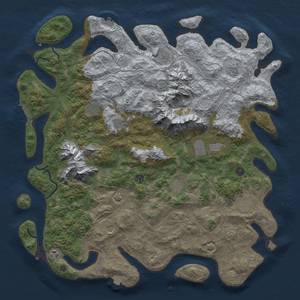 Thumbnail Rust Map: Procedural Map, Size: 5000, Seed: 8357574, 19 Monuments