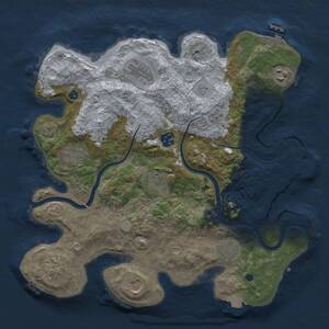 Thumbnail Rust Map: Procedural Map, Size: 3500, Seed: 982116596, 15 Monuments