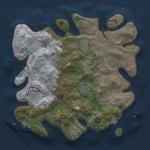 Thumbnail Rust Map: Procedural Map, Size: 3600, Seed: 1551143793, 17 Monuments