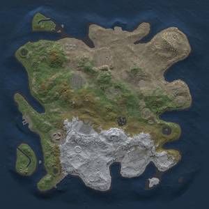 Thumbnail Rust Map: Procedural Map, Size: 3300, Seed: 883716875, 15 Monuments