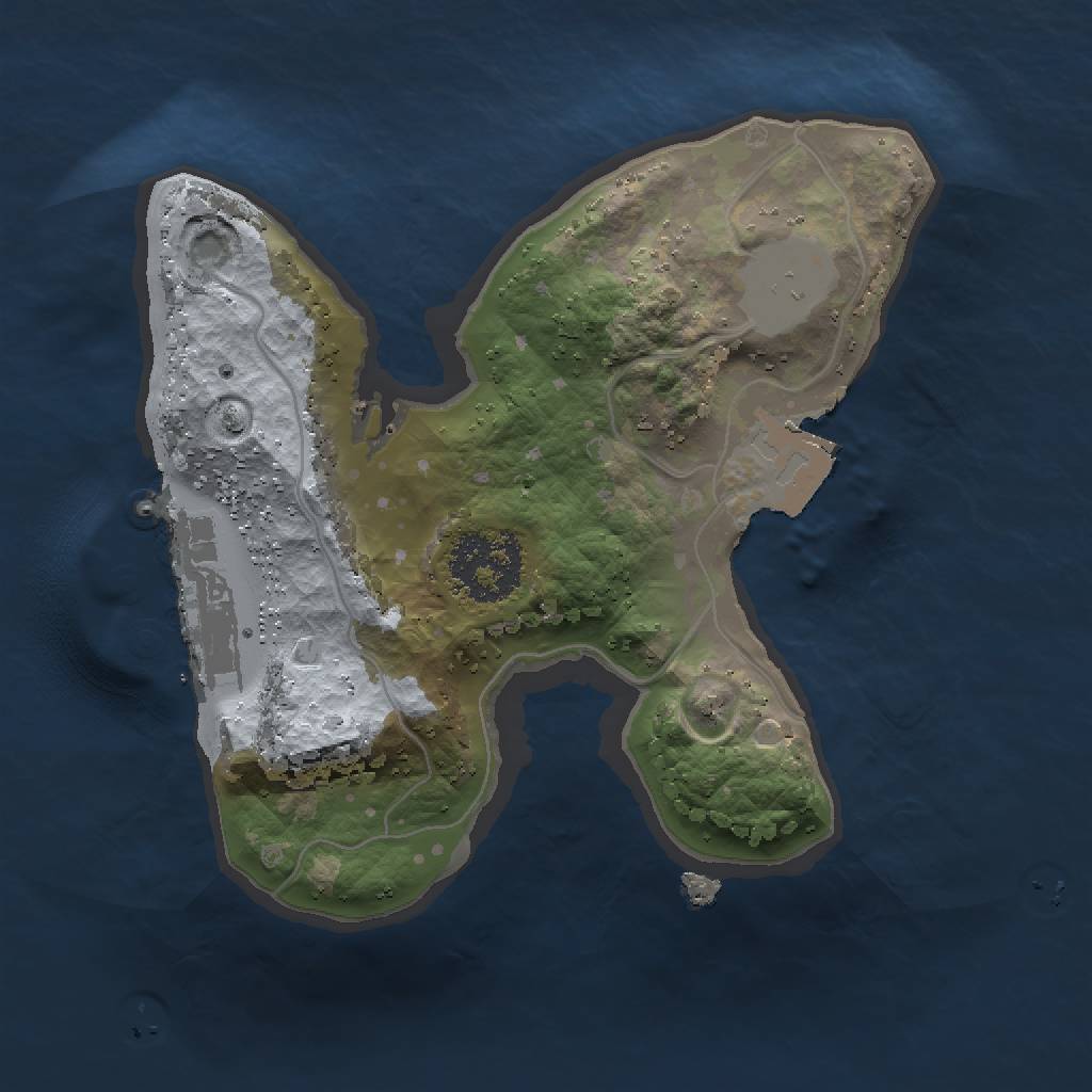 Rust Map: Procedural Map, Size: 1500, Seed: 195197035, 4 Monuments