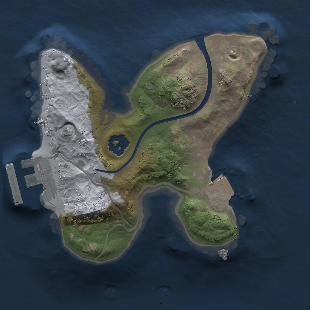 Rust Map: Procedural Map, Size: 1500, Seed: 195197035, 2 Monuments