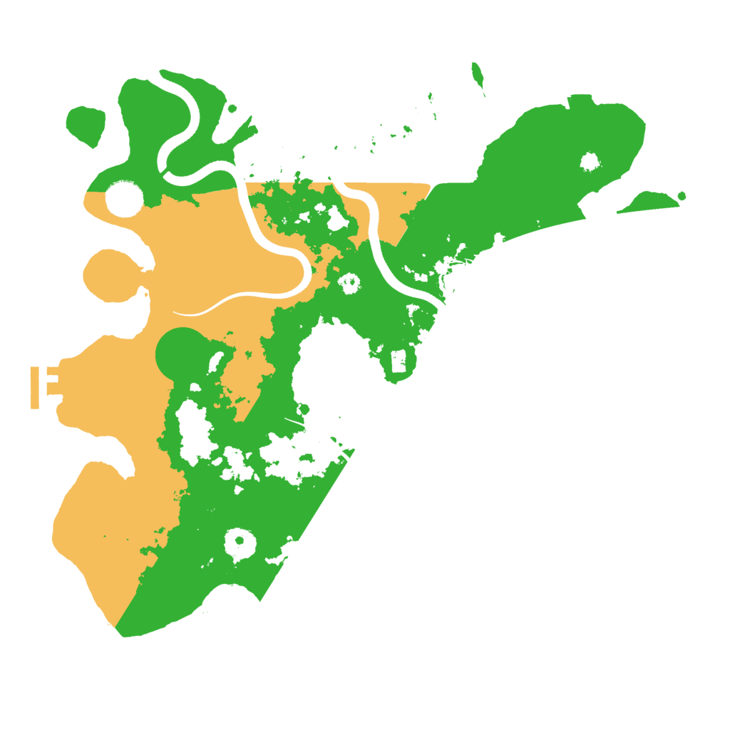 Biome Rust Map: Procedural Map, Size: 3500, Seed: 23180081