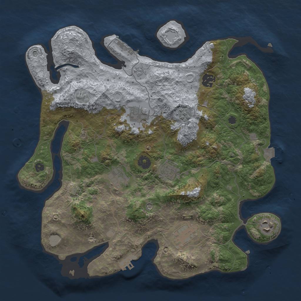 Rust Map: Procedural Map, Size: 3400, Seed: 88186605, 15 Monuments
