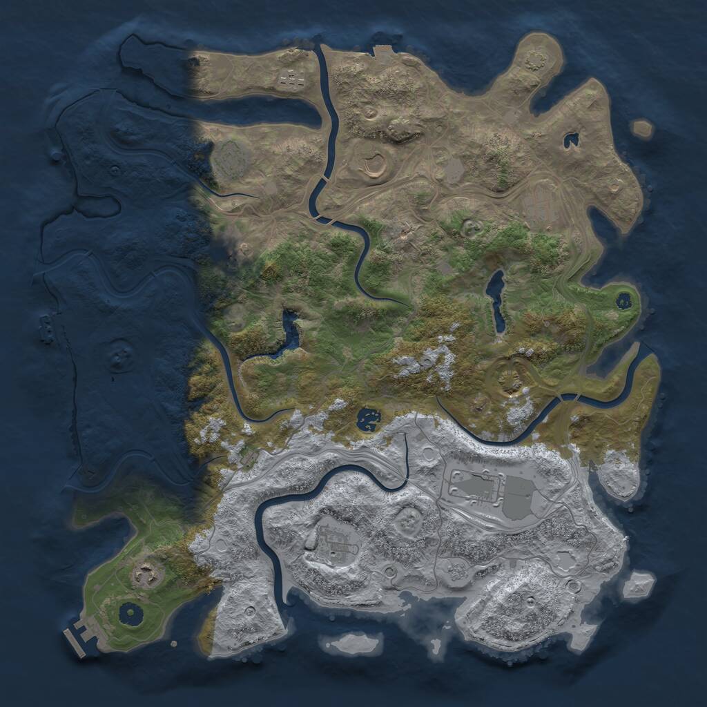 Rust Map: Procedural Map, Size: 4400, Seed: 57879859, 15 Monuments