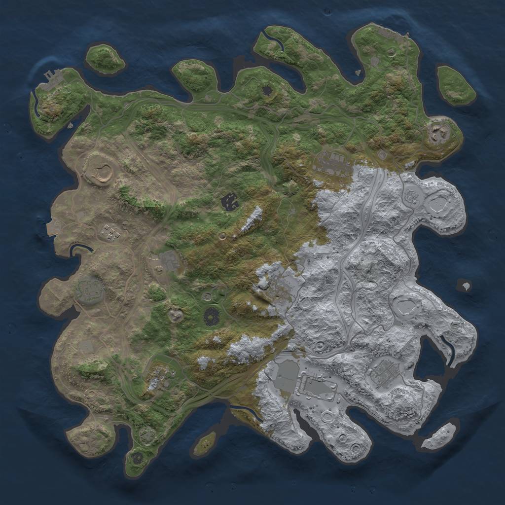 Rust Map: Procedural Map, Size: 4300, Seed: 15101, 19 Monuments