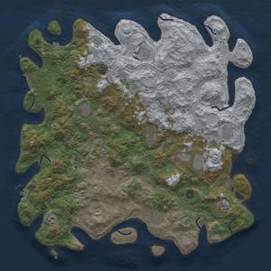 Thumbnail Rust Map: Procedural Map, Size: 4750, Seed: 520502589, 19 Monuments