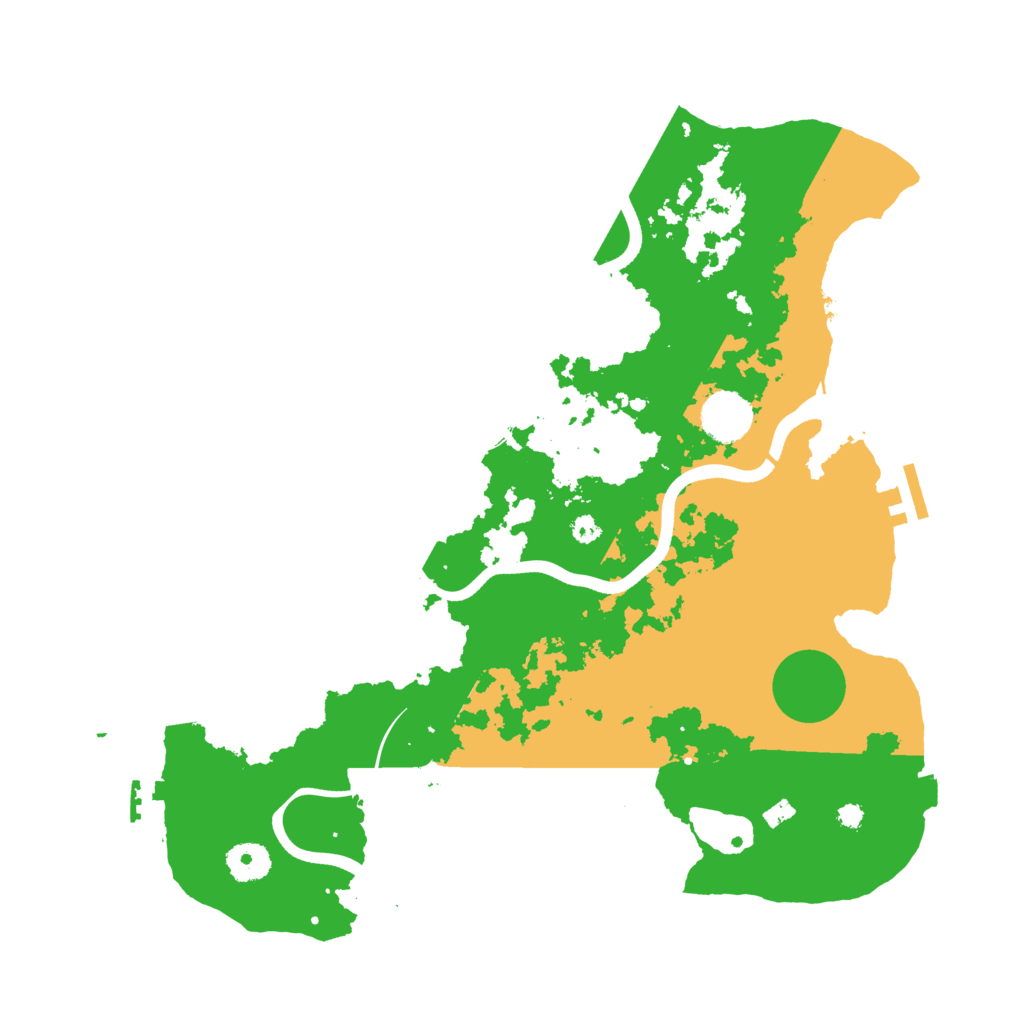 Biome Rust Map: Procedural Map, Size: 3700, Seed: 62381048