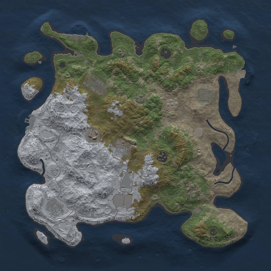 Rust Map: Procedural Map, Size: 3750, Seed: 20240503, 17 Monuments